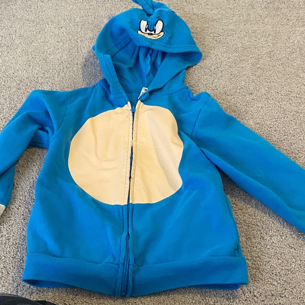 Blue Cartoon Character Hoodie
